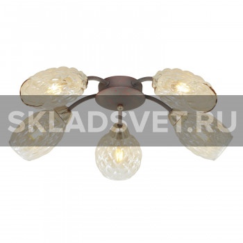 Люстра классическая 12126/5BK+FGD AMB ЭкономСвет Люстра классическая 12126/5BK+FGD AMB ЭкономСвет