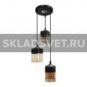 Потолочный светильник 30100/3BK BK+AMB ЭкономСвет