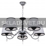 Люстра классическая 12044/5BK+CR WT ЭкономСвет