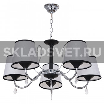 Люстра классическая 12044/5BK+CR WT ЭкономСвет Люстра классическая 12044/5BK+CR WT ЭкономСвет