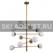 Потолочная люстра G91036/12BRS BRS+WT Gerhort Потолочная люстра G91036/12BRS BRS+WT Gerhort